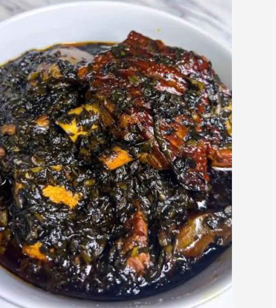 Potatoe leaves with palm oil